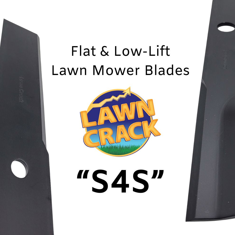 Lawn Crack's flat and low-lift S4S lawn mower blades