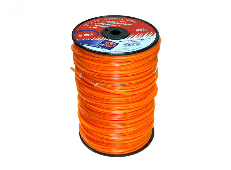 .155" Trimmer Line Rotary Square (Diamond) Large Spool Orange (10315)
