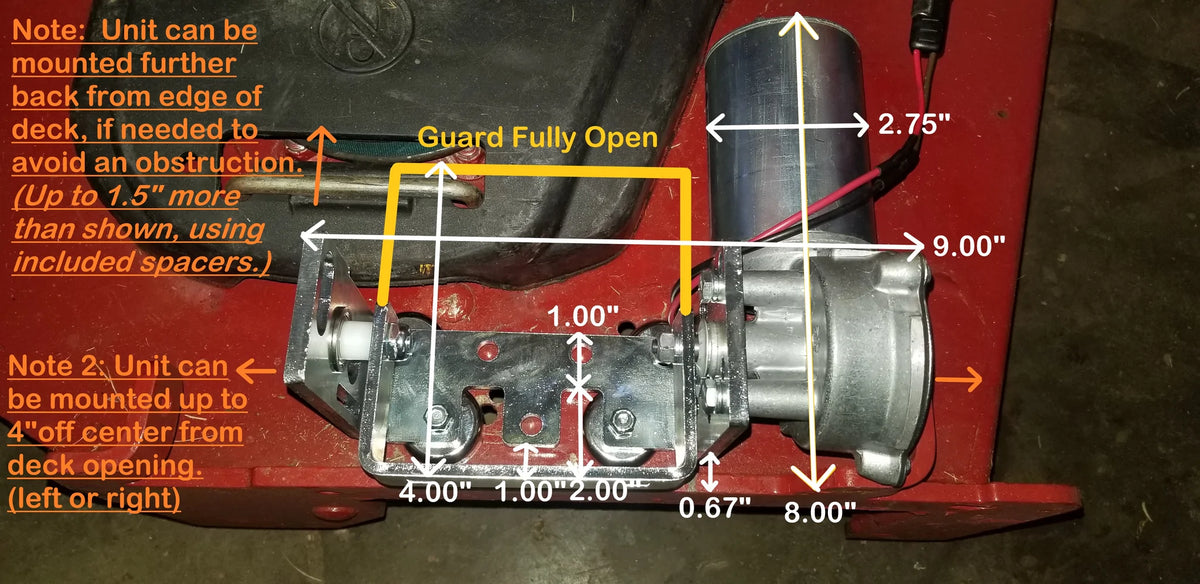Mower Chute Blocker HD (Motorized Grass Flap) 42" & Larger Decks