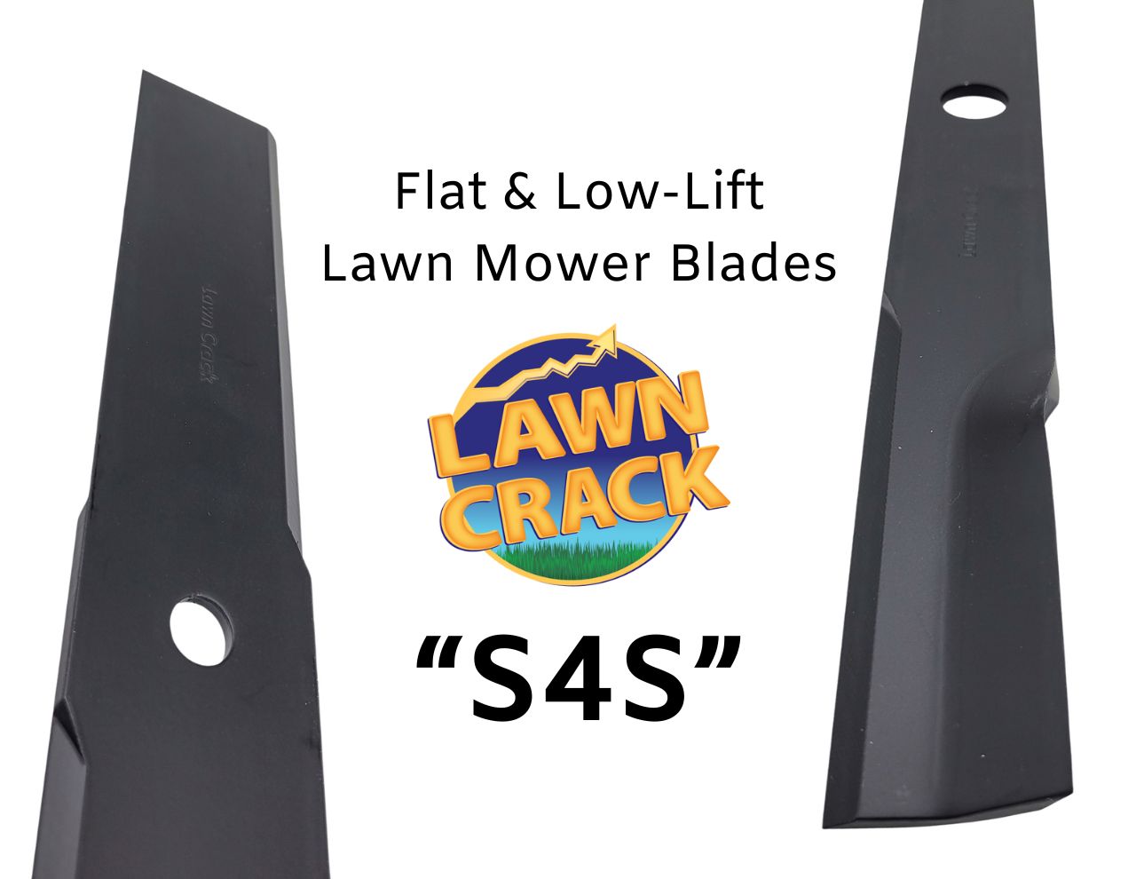 Lawn Crack's flat and low-lift S4S lawn mower blades