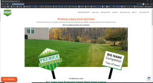Great Local Lawn Care Website Design Example
