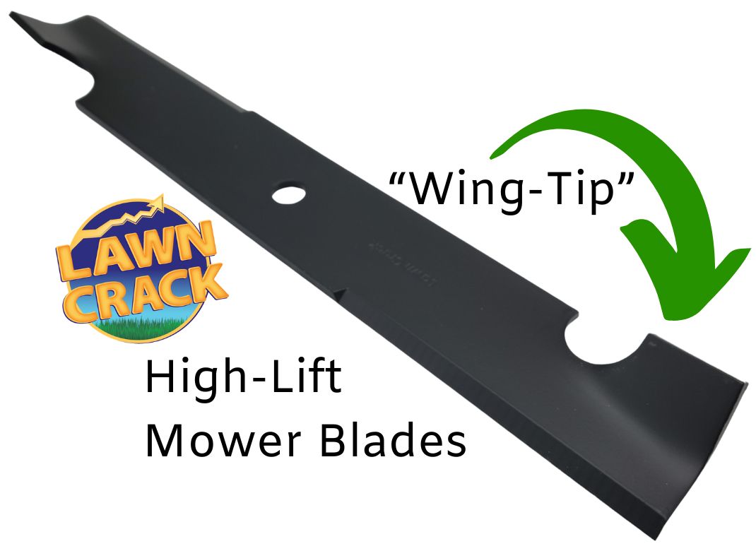 New "Wing-Tip" High-Lift Lawn Mower Blades by Lawn Crack