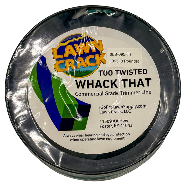 .095 Too Twisted Trimmer Line 3 Pounds Commercial Grade Lawn Crack