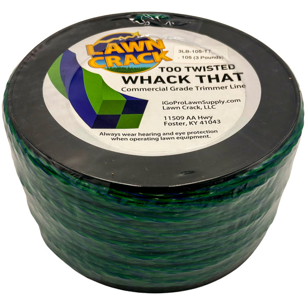 .105 Too Twisted Trimmer Line 3 Pounds Commercial Grade Lawn Crack