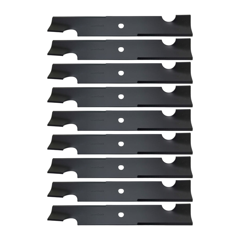 9-pack of Lawn Crack's 48-inch mower high lift lawn mower blades