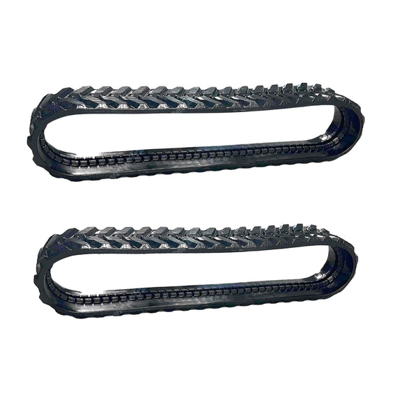 300x52.5x80  Rubber Tracks (Set of 2)  D2 Tread Pattern