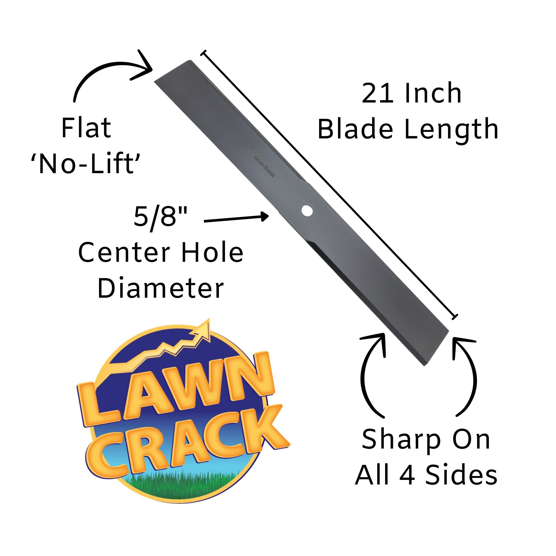 61-inch mower flat sand blade specs