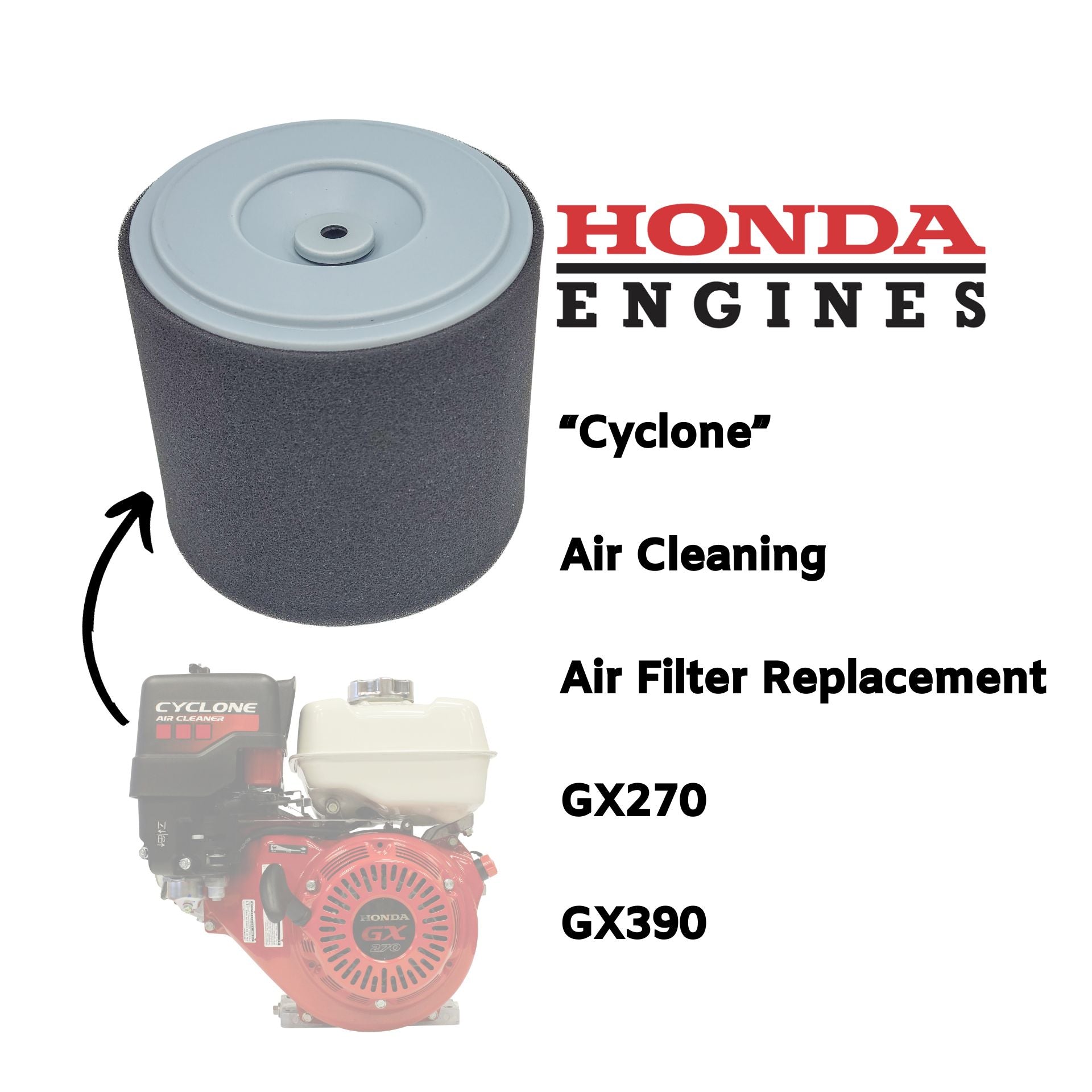 Honda 17210Z1C781 Air Filter (GX270 & GX390 iGoPro