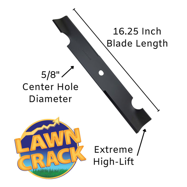 Blade specs for Lawn Crack's 48-inch mower high lift lawn mower blades
