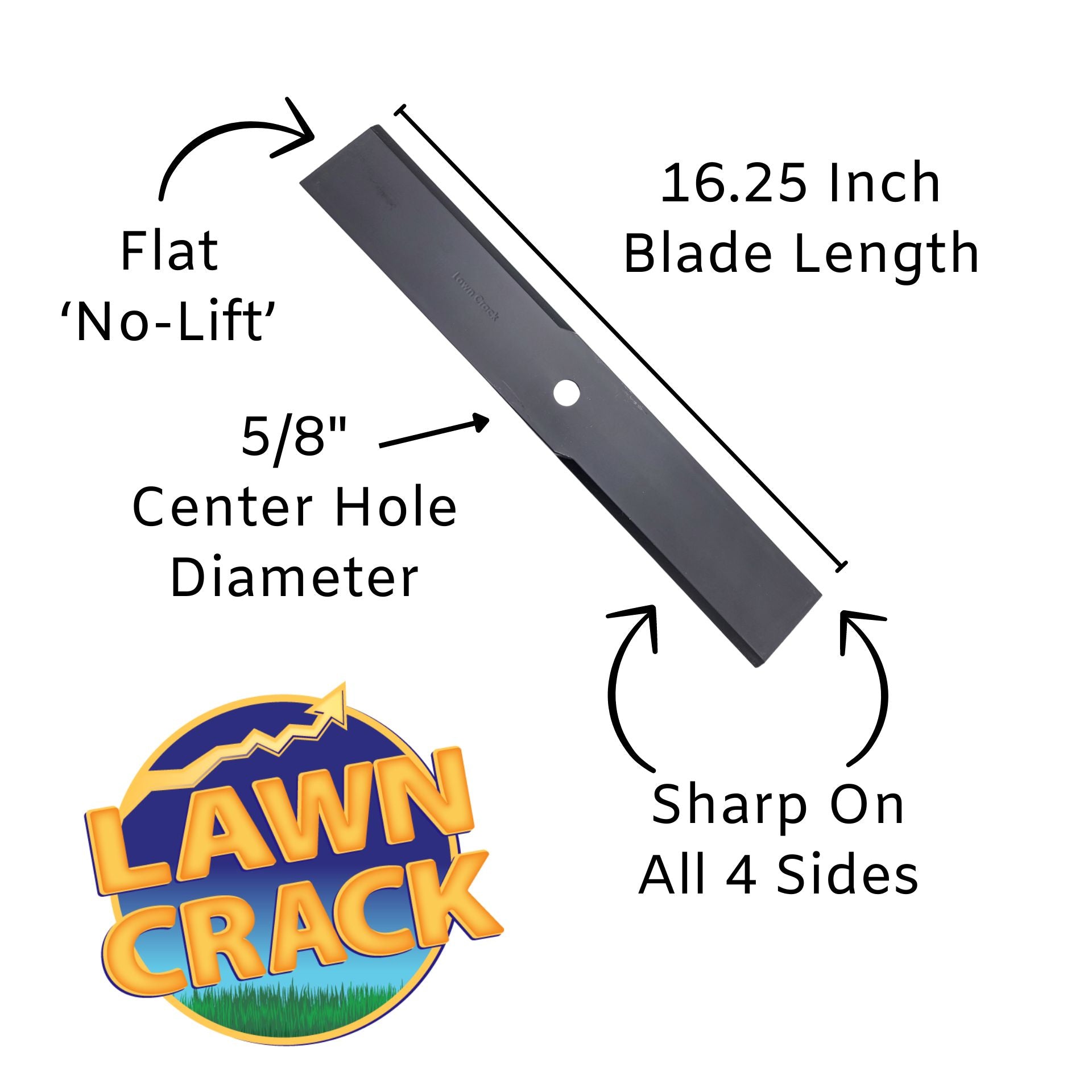 48-inch mower flat sand blade specs