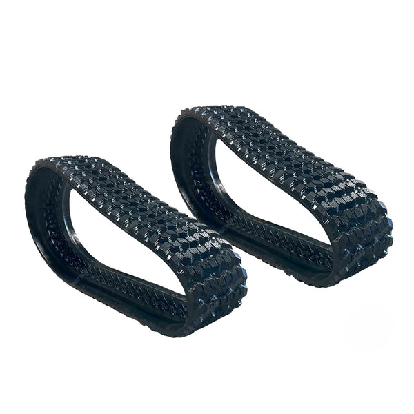 450x86x56  Rubber Tracks (Set of 2)  Zig-Zag Tread Pattern (Y6)