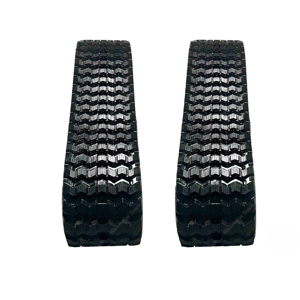 450x86x56  Rubber Tracks (Set of 2)  Zig-Zag Tread Pattern (Y6)