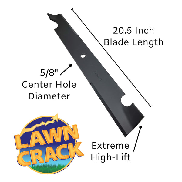 Blade specs for Lawn Crack's 60-inch mower high lift lawn mower blades