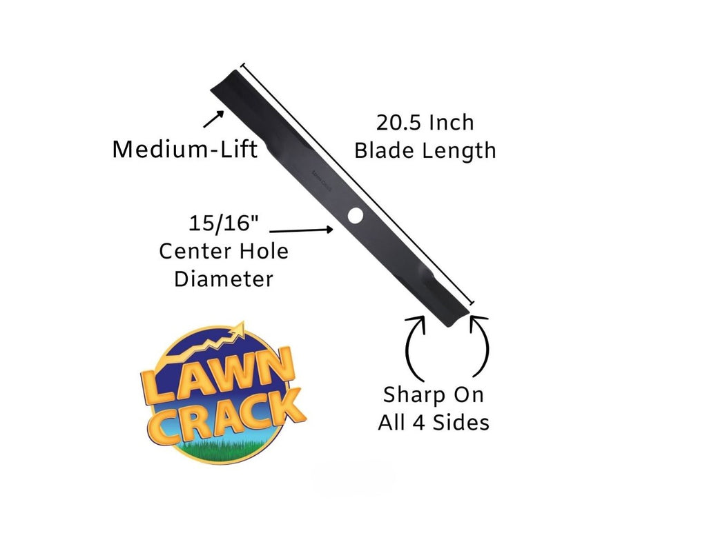 60" Exmark/Toro Blades 20-1/2" Long with 15/16" Hole - Hardened Steel