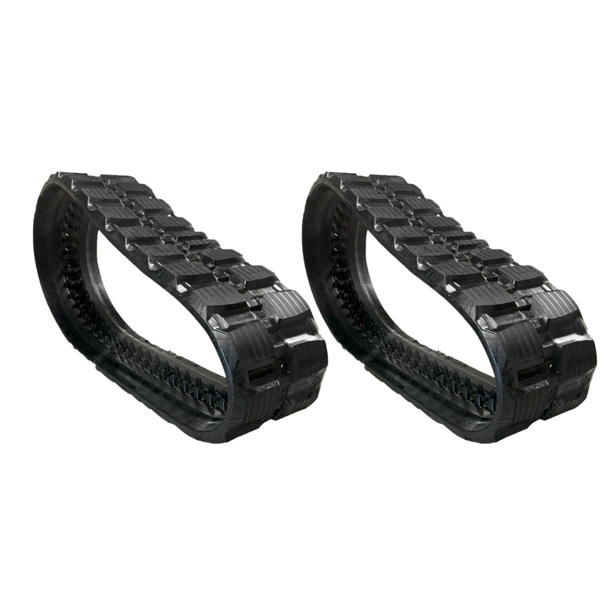 400x86x50 Rubber Tracks (Set of 2) Block Tread Pattern (16