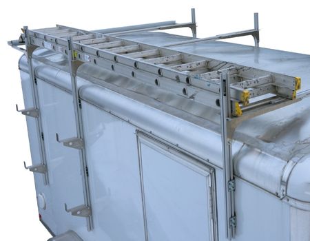 Ladder Rack For Enclosed Trailers 1,500# on Top +4 Ladders w/Edge Guard ...