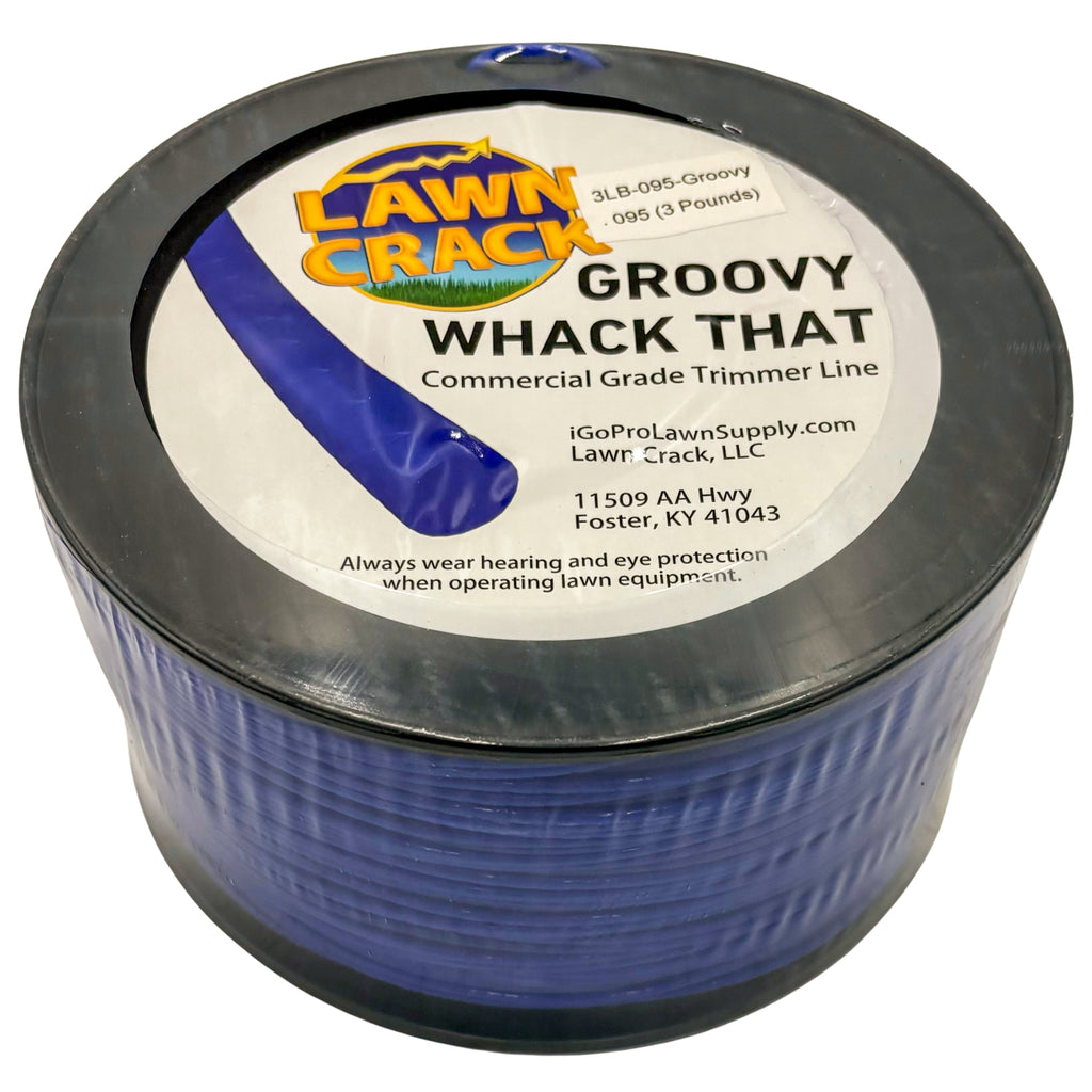 .095 Groovy Trimmer Line 3 Pounds Commercial Grade Lawn Crack