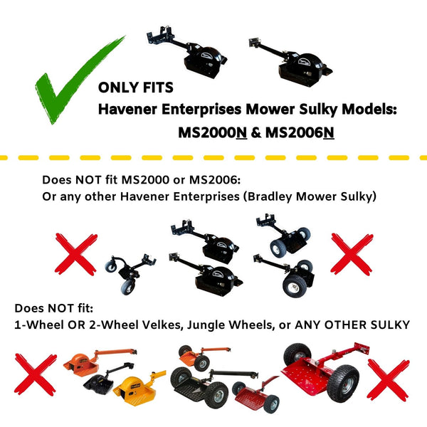 MS2000N & MS2006N Wheel Assembly Mower Sulky N15007