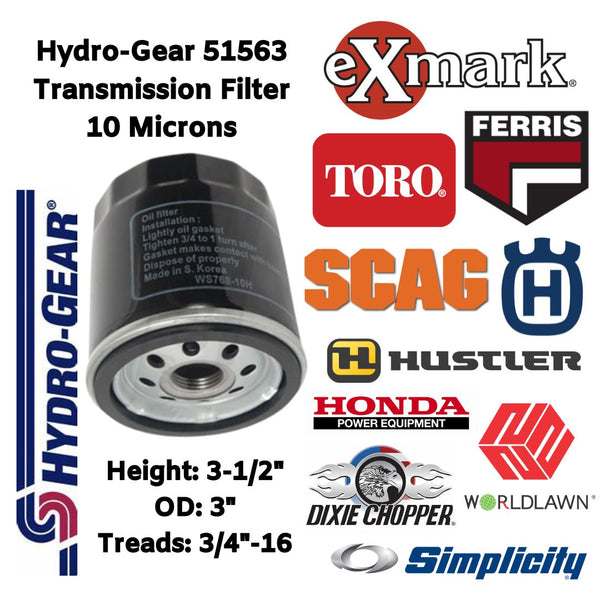 2-Pack Hydro-Gear Transmission Filter 51563 Hydro Filter Replacement