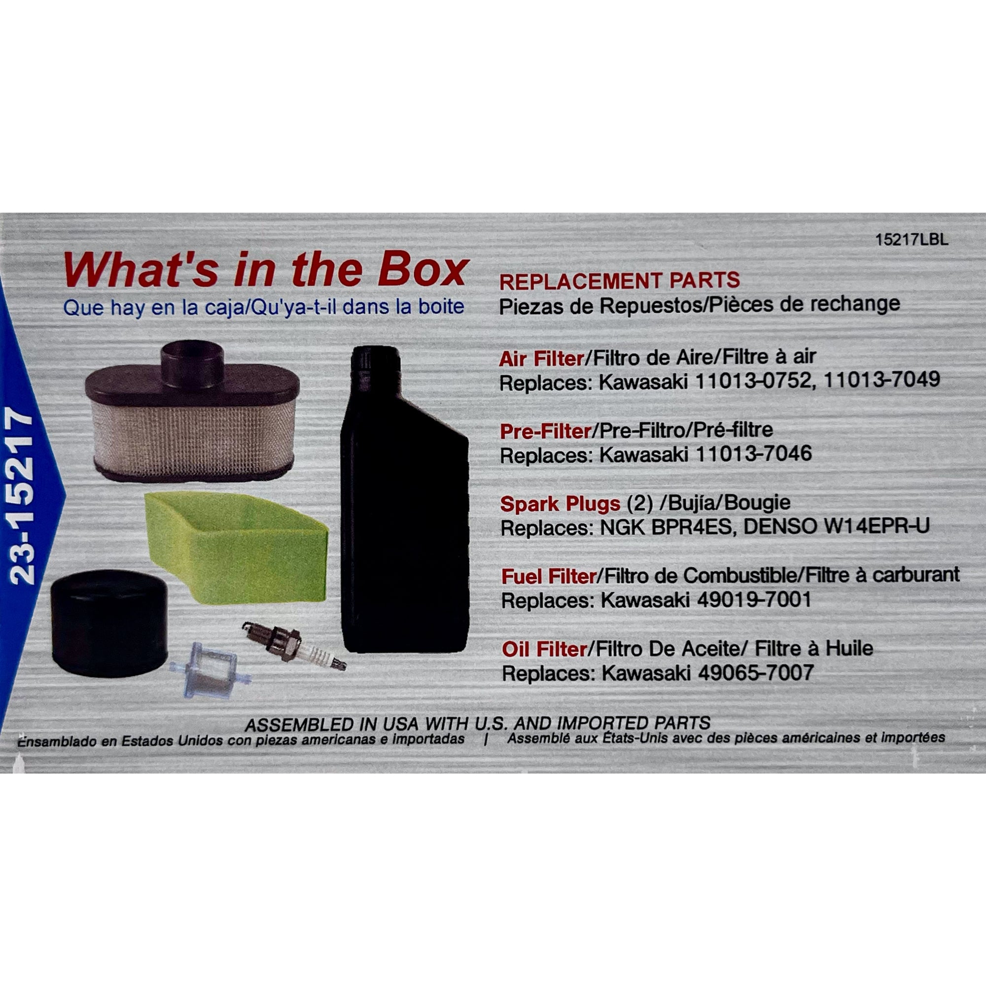 Kawasaki FR651V, FR691V & FR730V Engine Tune-Up Kit 99969-6672
