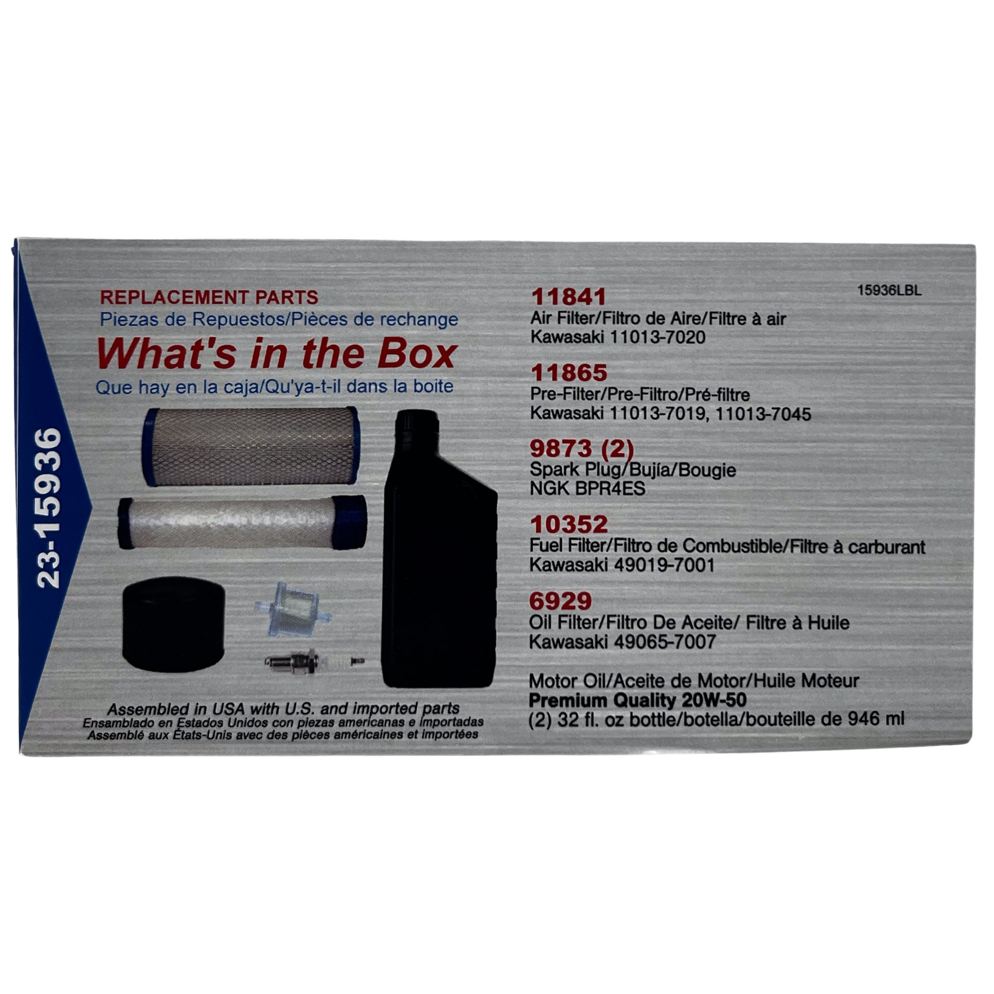 Kawasaki FX730V FX691V FX651V Tune-Up Kit 99969-6656 (Carbureted