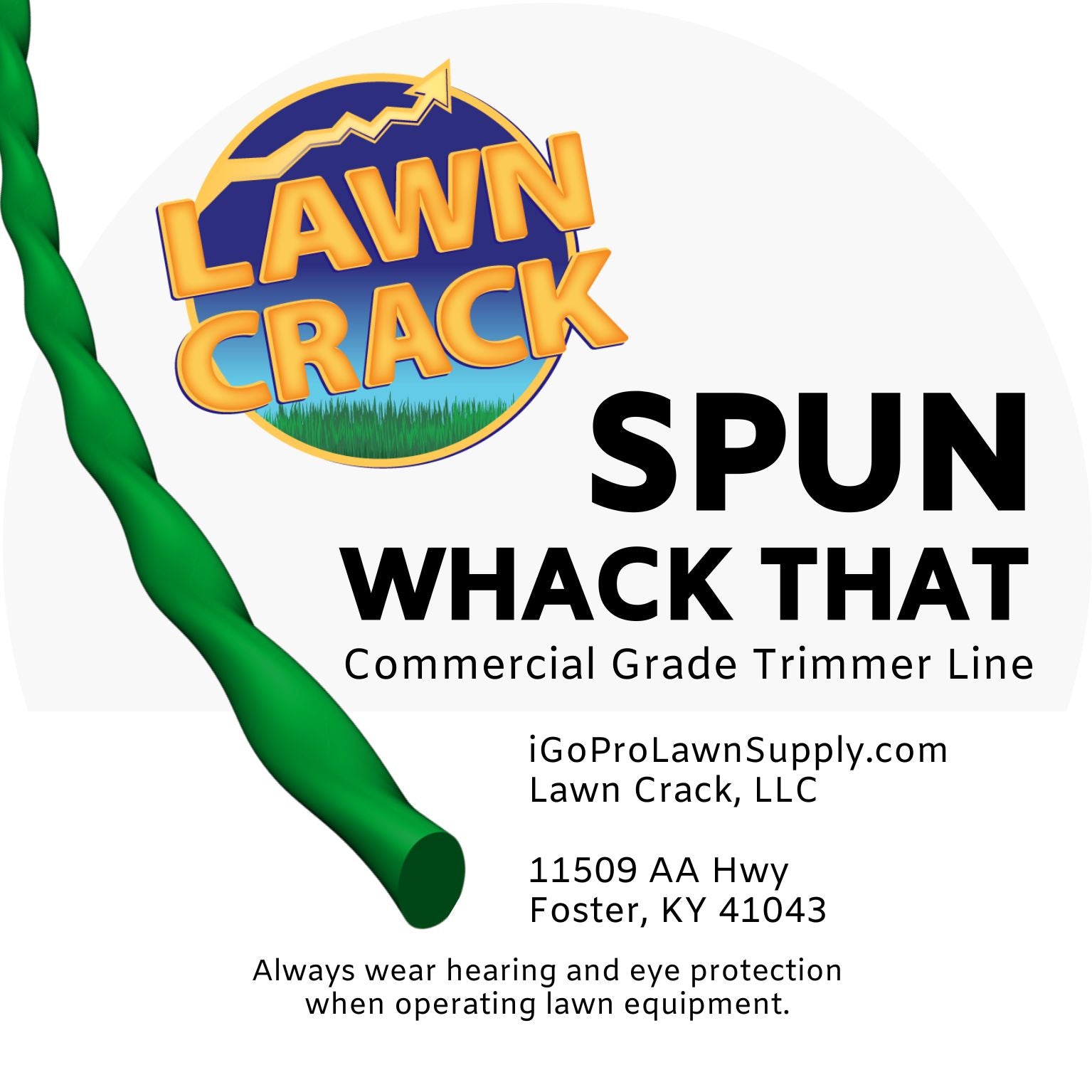 .095 Spun Trimmer Line 3 Pounds Commercial Grade Lawn Crack