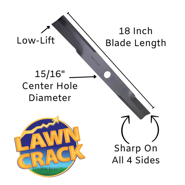 Blade specs for Lawn Crack's 52 inch Exmark blade