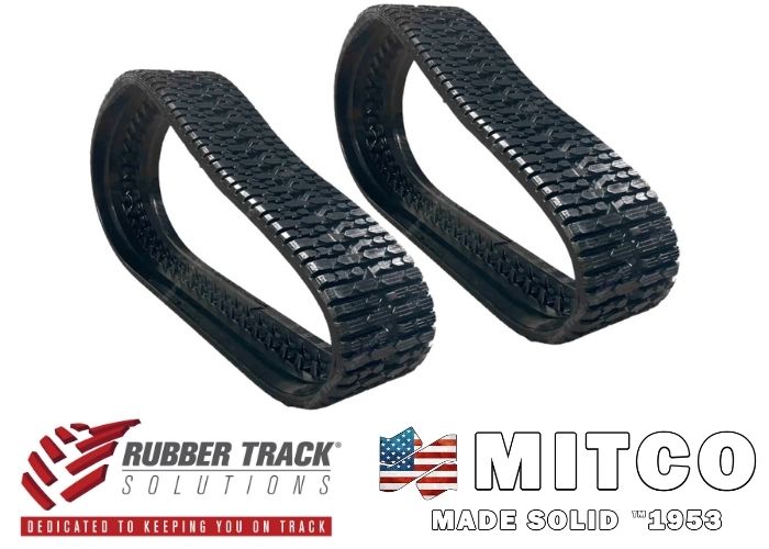 400x86x52 Rubber Tracks (Set of 2) Multi-Bar Tread Pattern (16