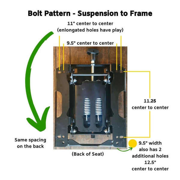 Commercial Zero Turn Mower Seat Suspension (Universal Fit)