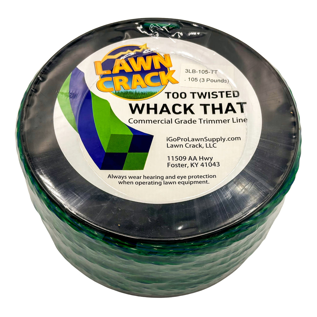 .105 Too Twisted Trimmer Line 3 Pounds Commercial Grade Lawn Crack