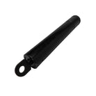 Black metal rod with a circular hole on a white background which is a damper used on Toro and Exmark lawn mowers, part number 109-2339.