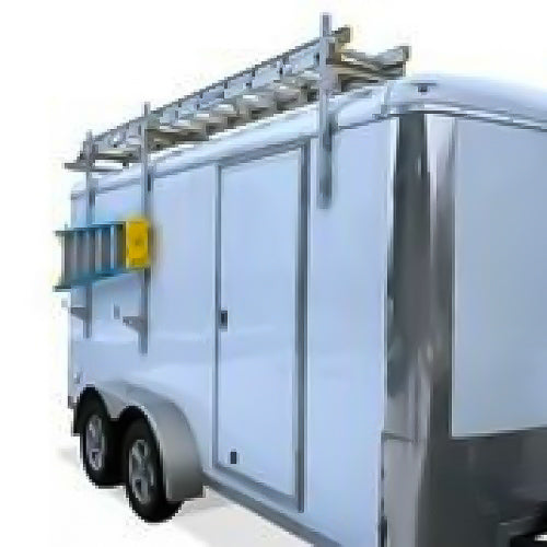 Enclosed Trailer Ladder Rack Roof and Side Mount System With Edge Guard
