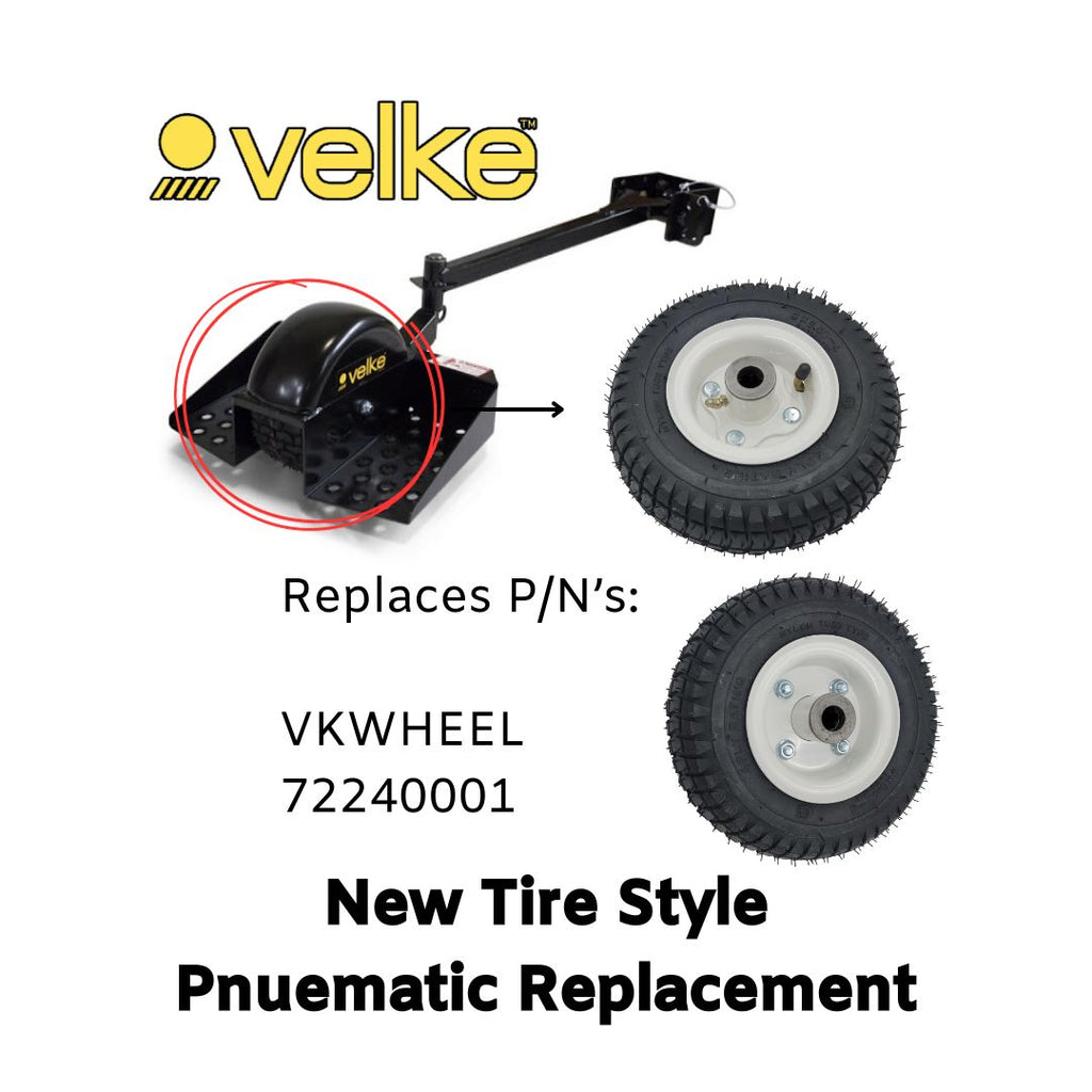 1-Wheel Velke Sulky Wheel & Tire Assembly