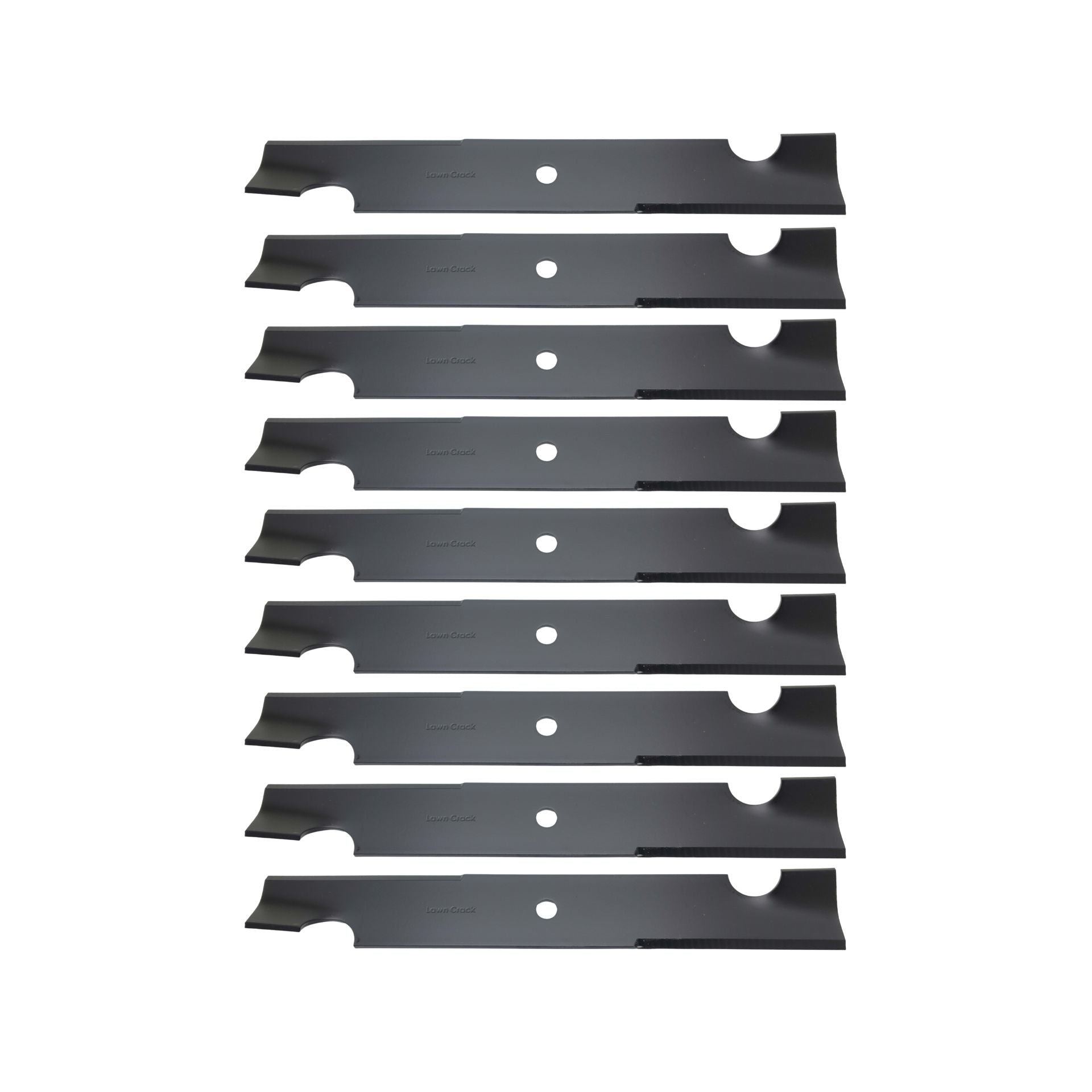 9-pack of Lawn Crack's 52-inch mower high lift lawn mower blades