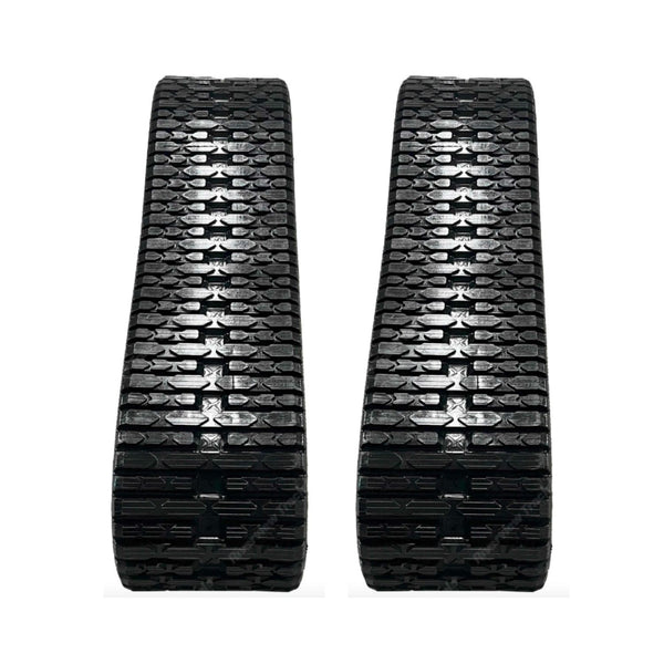 320x86x52 JD Rubber Tracks (Set of 2)  Multi-Bar Tread Pattern (E5)