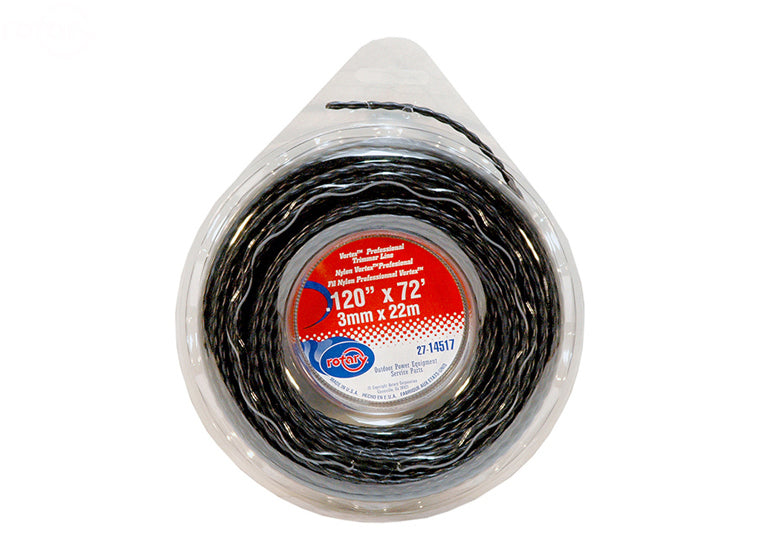 .120" (3mm) Trimmer Line Rotary Vortex 1/2 lb Donut Black (14517)