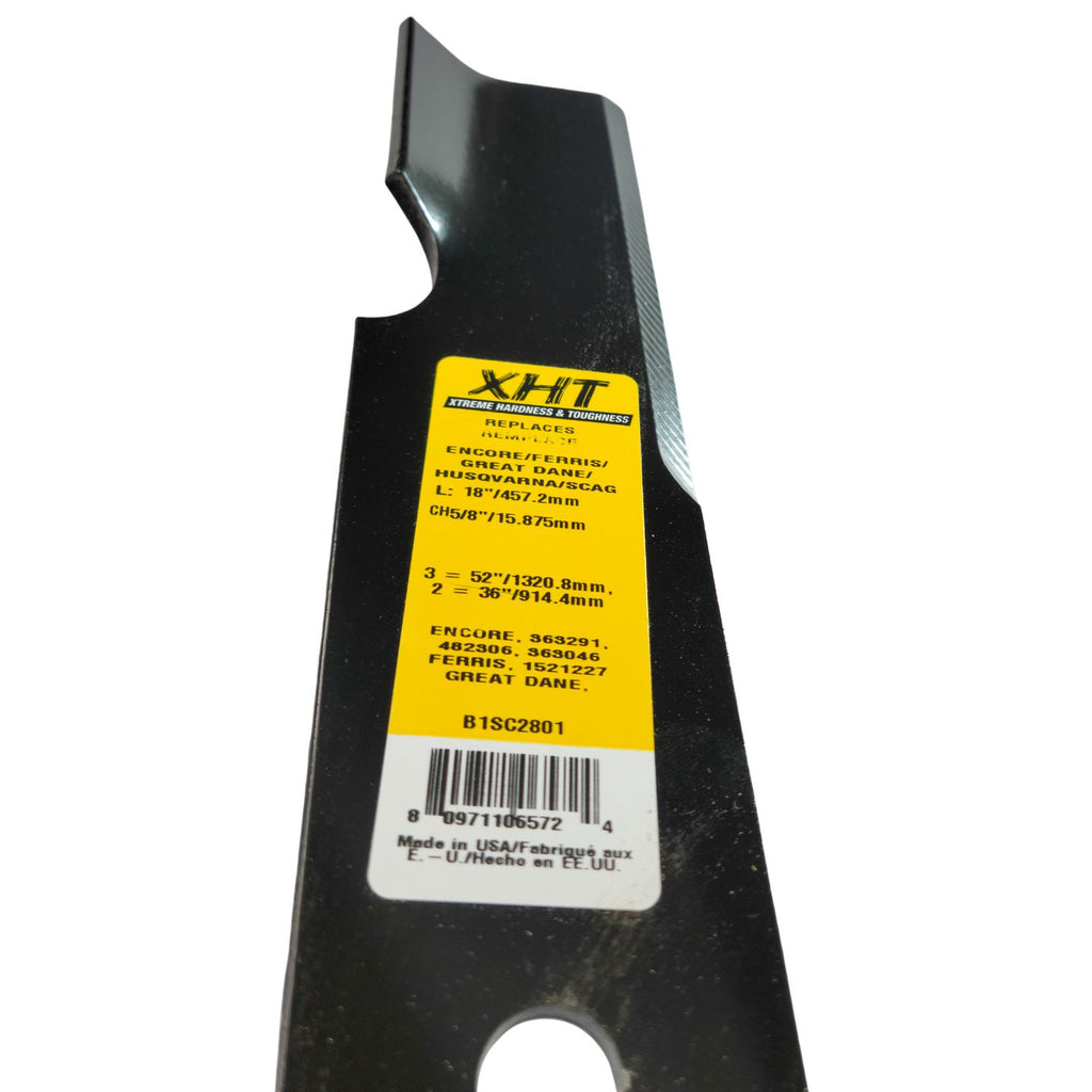 XHT Mower Blade For 36" & 52" Mowers (Fits Many Makes & Models)