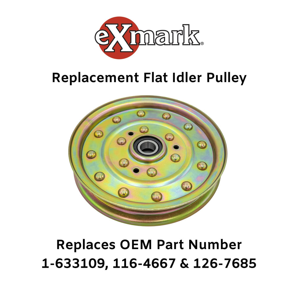 Exmark Flat Idler Pulley 1-633109, 116-4667 & 126-7685