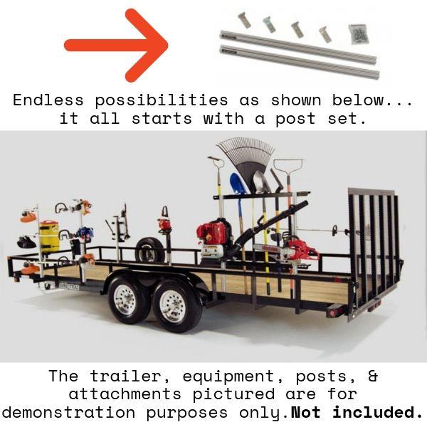 Trailer Post Rudder Attachment Trailer Rack Post Set For GridIron Trailer Racks (1.5' to 5' Tall ...